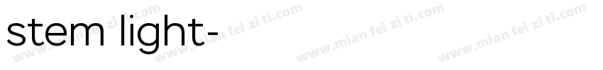 stem light字体转换
